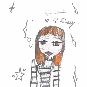 Miss McDonald drawing